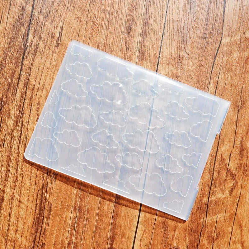 Arbuya Cloud Plastic Embossing Folders for Card Making Clouds Background Embossing Folder for Scrapbooking Pages Paper Crafting Clay Decoration - Image 5